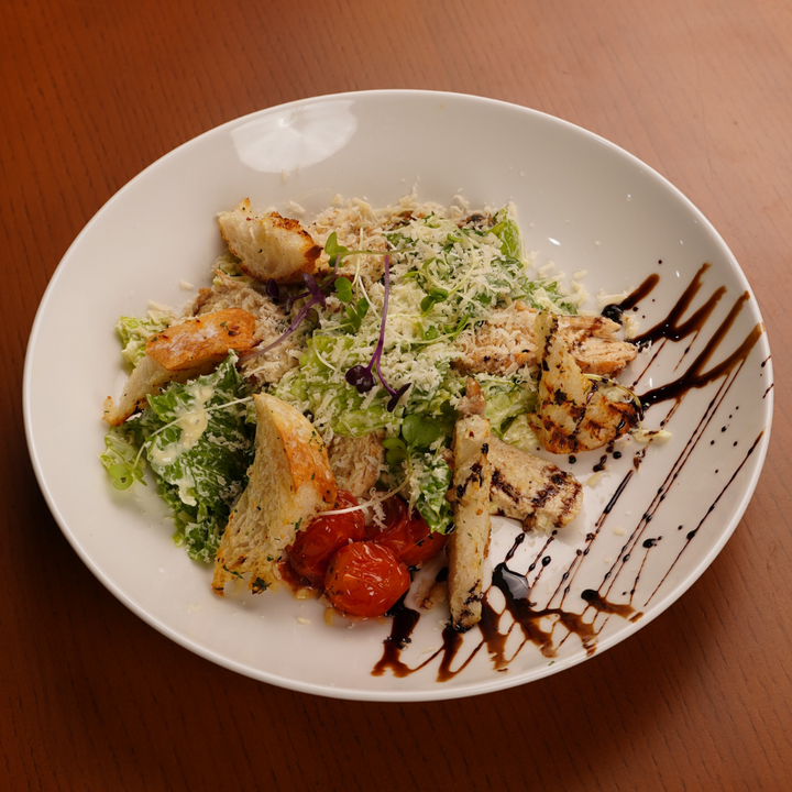 Caesar Salad with Marinated Olives, Confit Cherry Tomato