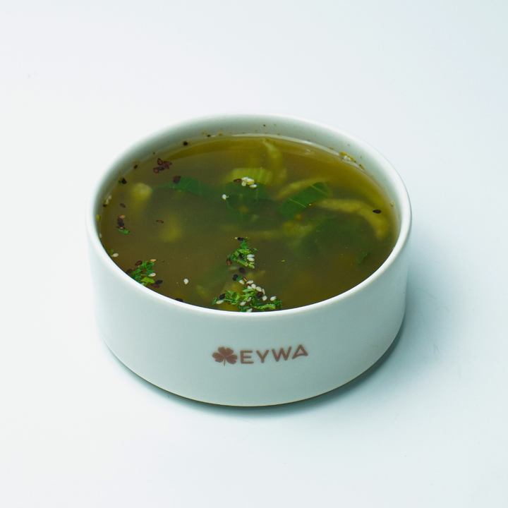 ASIAN VEGGIE BROTH WITH BOKCHOY AND SHIITAKE MUSHROOM – CHICKEN